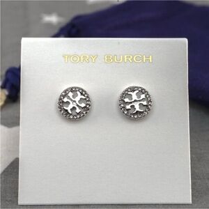 Tory Burch miller pave stud Earrings